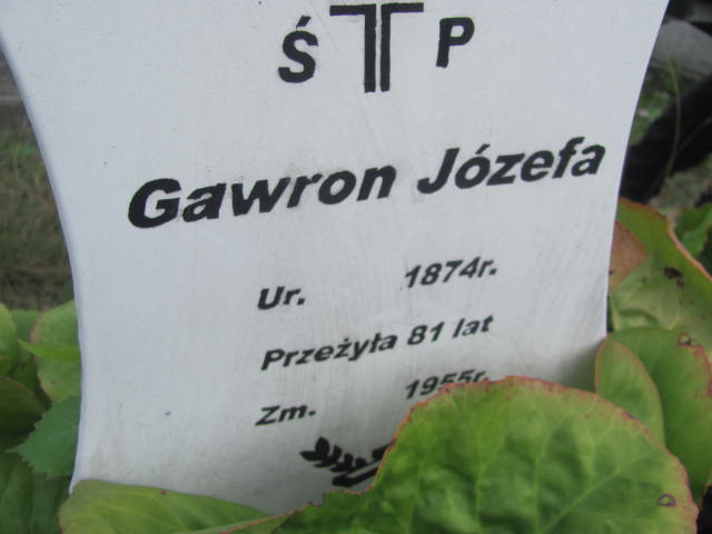 Józefa Gawron 1874 Wojkowice Kościelne - Grobonet - Wyszukiwarka osób pochowanych