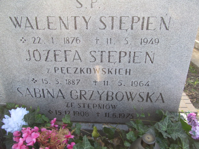 Sabina Grzybowska 1908 Wojkowice Kościelne - Grobonet - Wyszukiwarka osób pochowanych