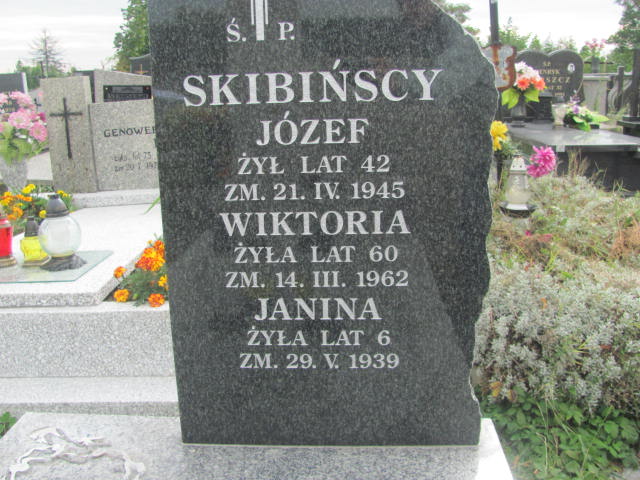 Wiktoria Skibińska 1902 Wojkowice Kościelne - Grobonet - Wyszukiwarka osób pochowanych