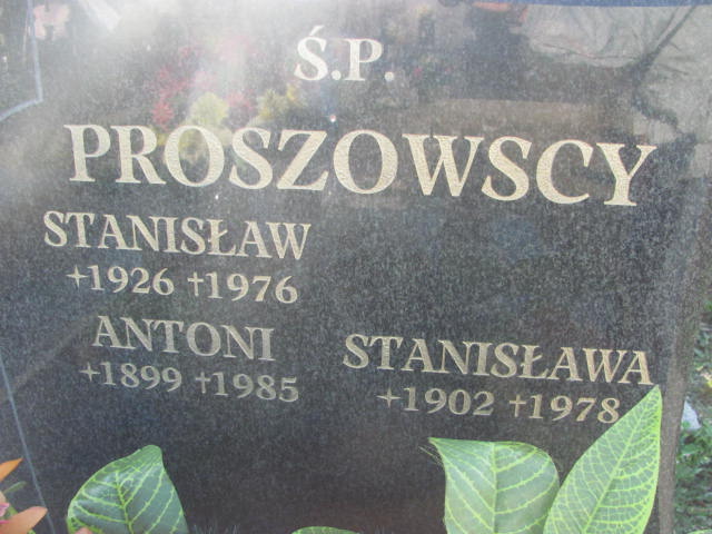 Stanisław Proszowski 1926 Wojkowice Kościelne - Grobonet - Wyszukiwarka osób pochowanych