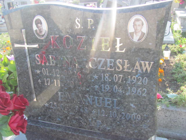 Czesław Kozieł 1920 Wojkowice Kościelne - Grobonet - Wyszukiwarka osób pochowanych