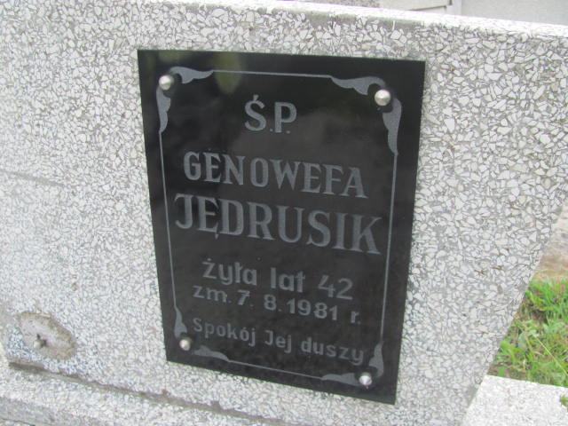 Genowefa Jędrusik 1959 Wojkowice Kościelne - Grobonet - Wyszukiwarka osób pochowanych